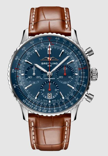 Review Breitling Navitimer B01 Chronograph 43 Replica watch AB01383A1C1P1 - Click Image to Close